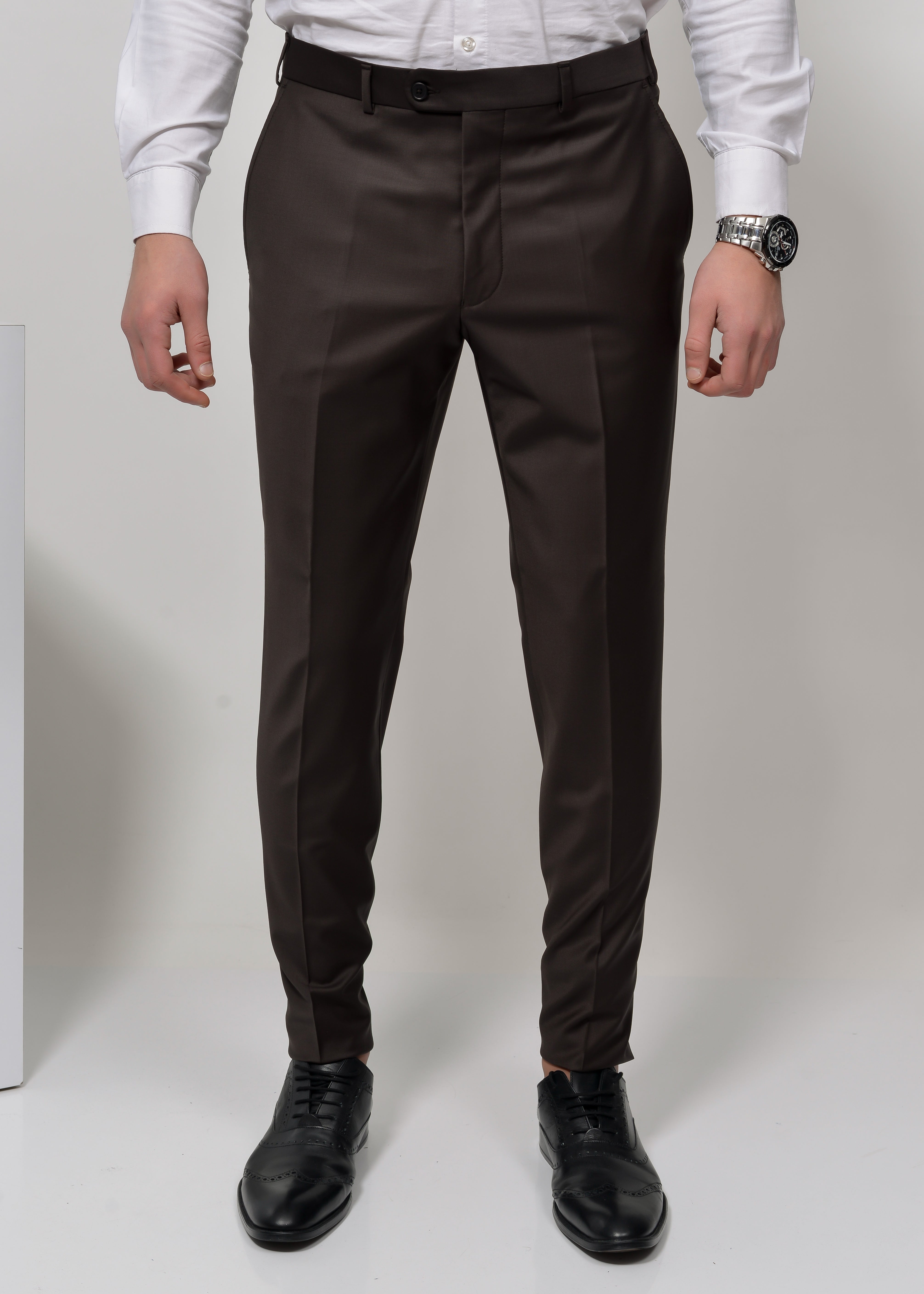 Pantalon Classique Marron