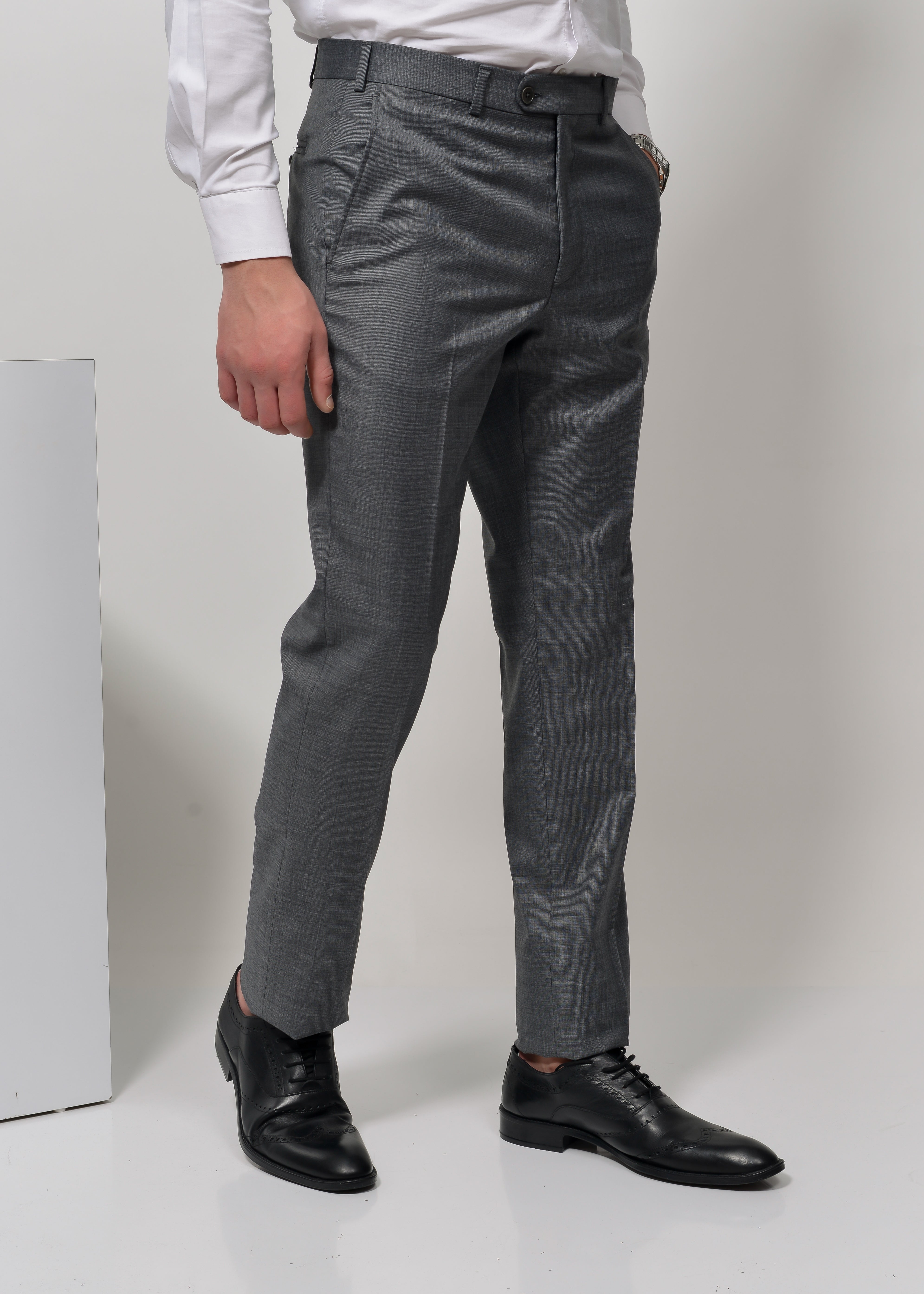 Pantalon Classique Gris Foncé