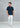 Chemise en Coton & Lin Bleu Marine