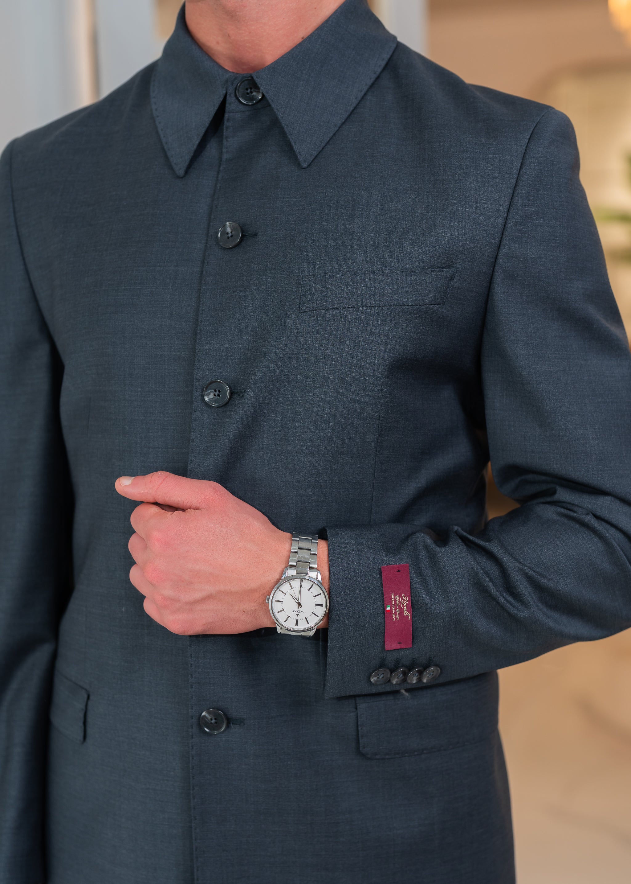 Safari à col chemise Gris Anthracite - Zignelli