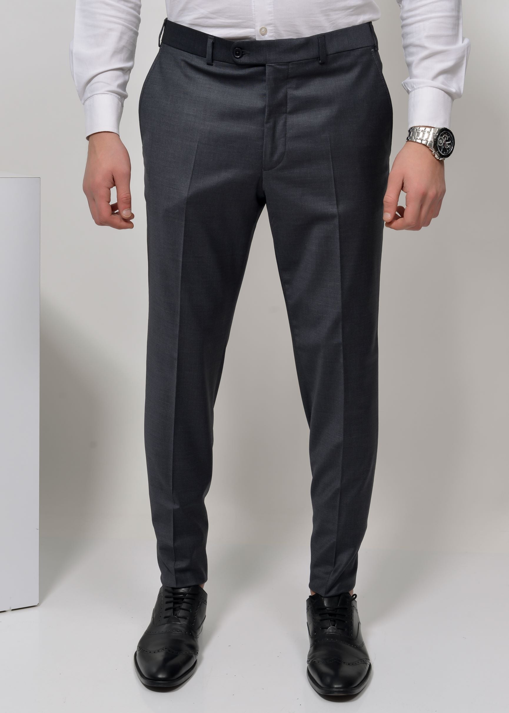 Pantalon Classique Gris Anthracite