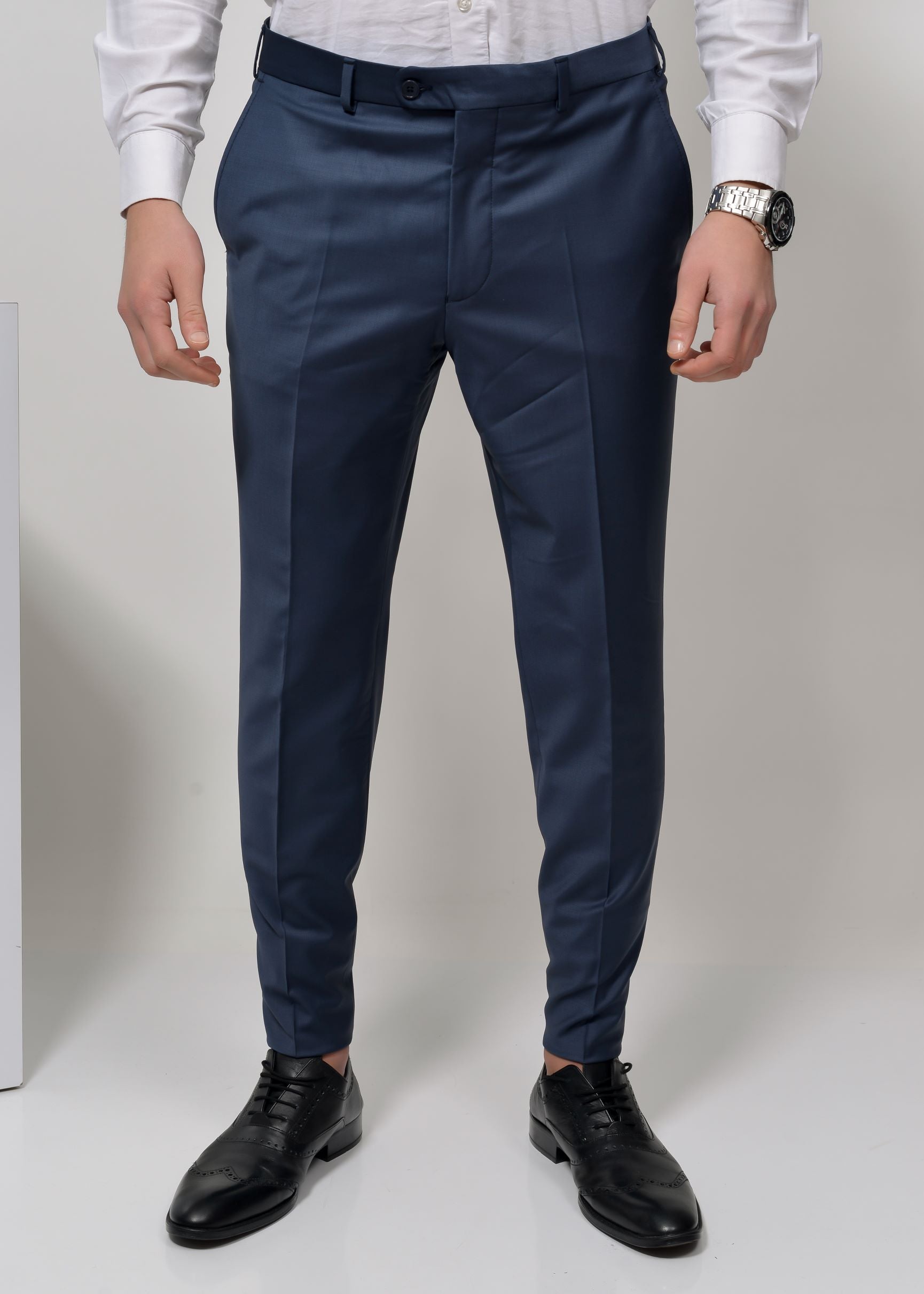 Pantalon Classique Bleu Pétrole