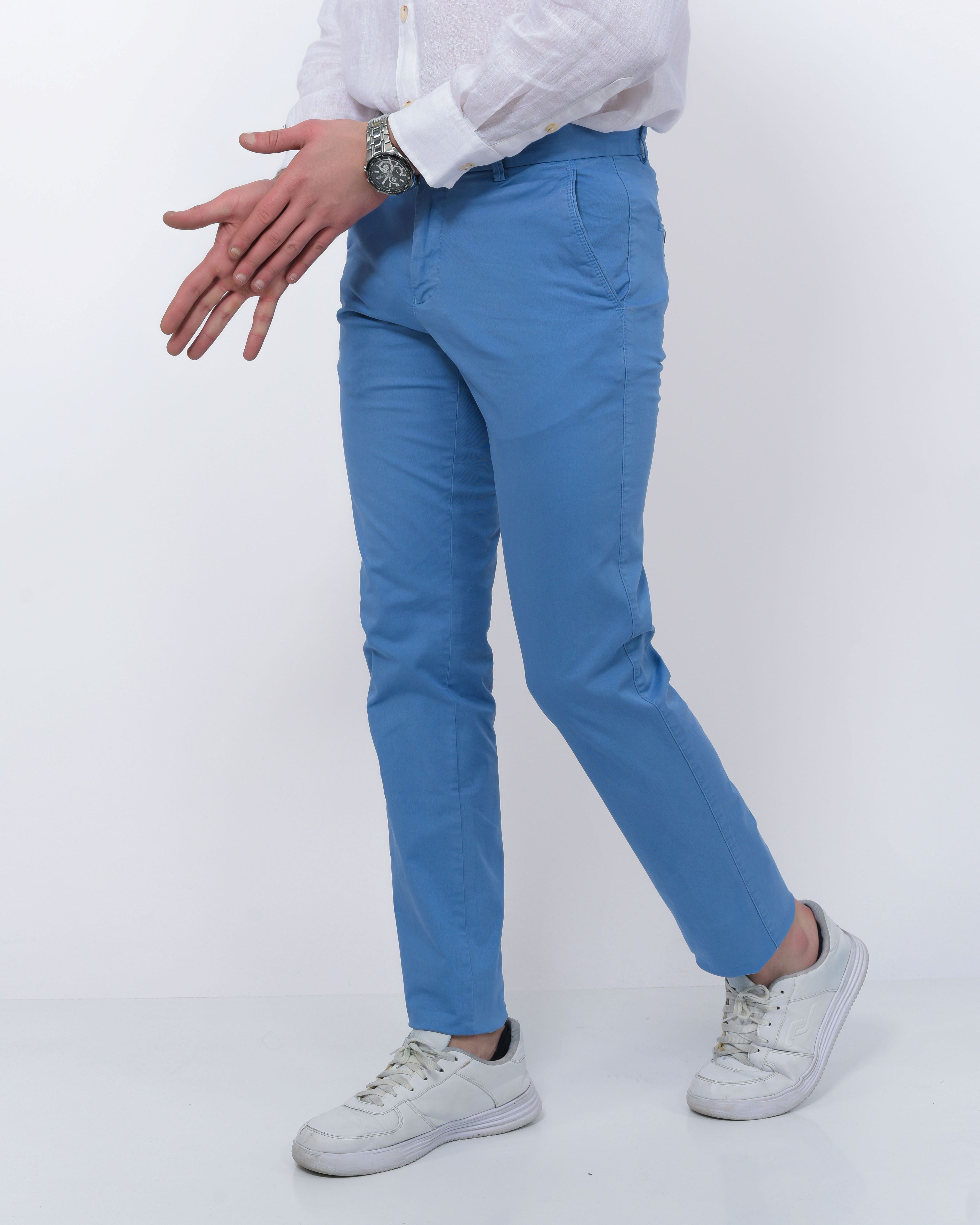 pantalon chino blue