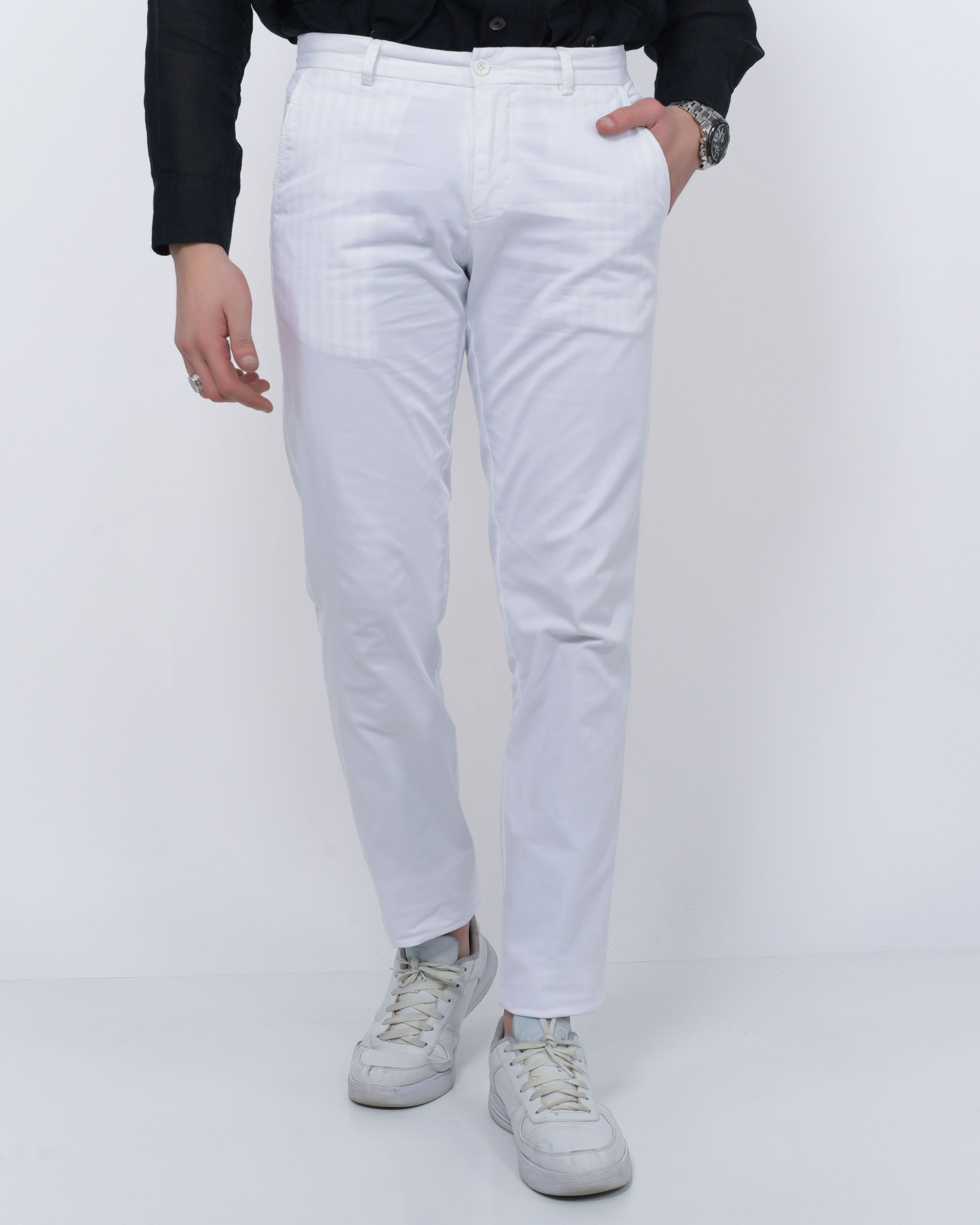 pantalon chino blanc